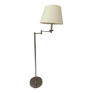 Contemporary Vaughan Lighting Grafton Floor Lamp in Polished Nickel For Sale