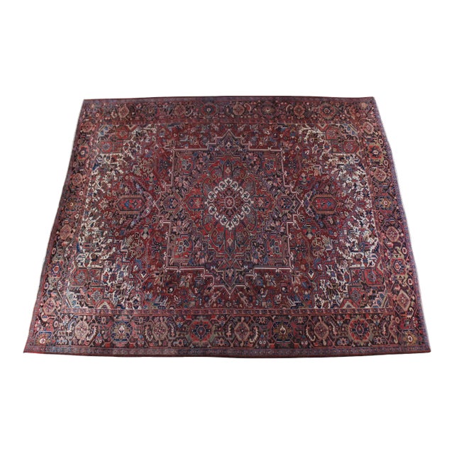 Semi Antique Oriental Tribal Hand Knotted Wool Area Rug Carpet 11' X 13' For Sale