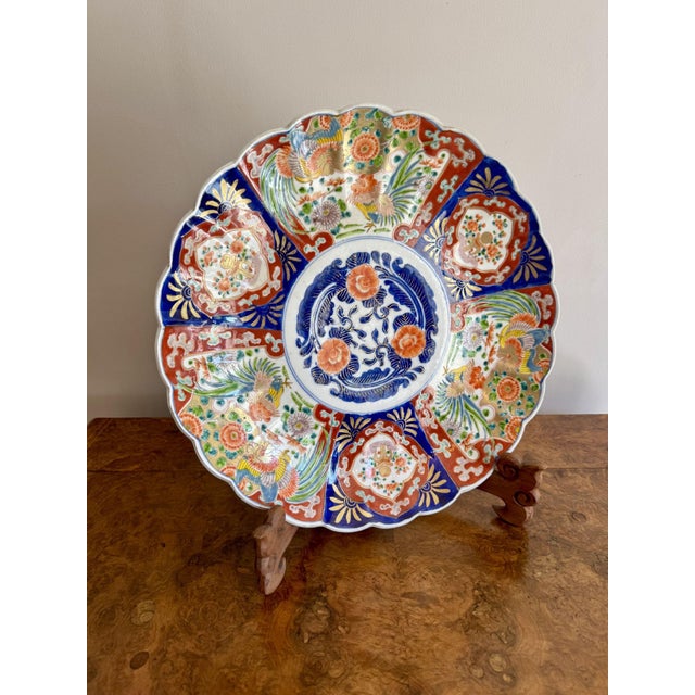 Large Antique Japanese Imari Plate, 1900 For Sale - Image 4 of 6