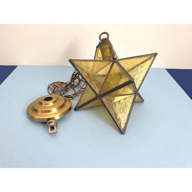 1960s Gold Glass Star Light For Sale - Image 18 of 18