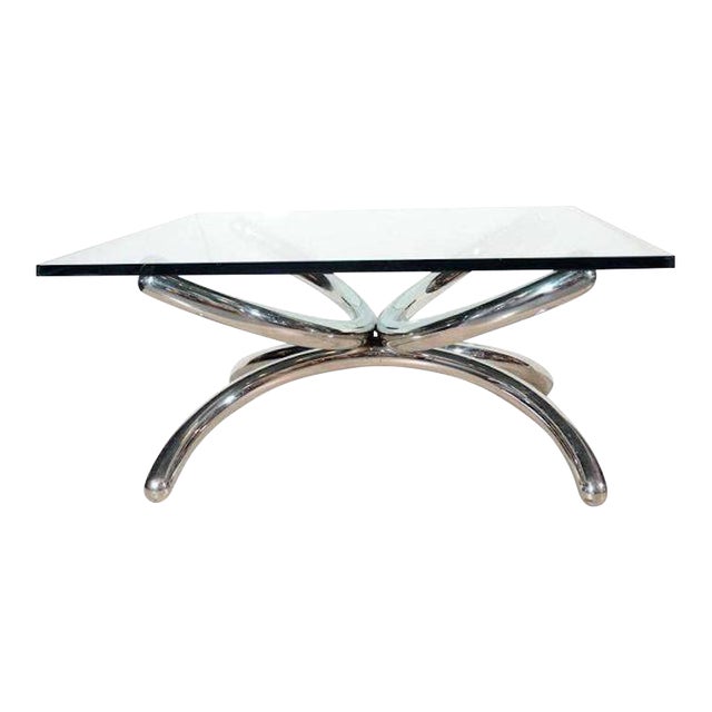 Mid Century Modern Chrome Tubular Sculpture Coffee Table Chairish