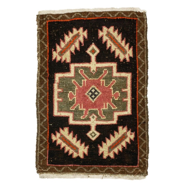 Vintage Mid Century Rug For Sale - Image 4 of 4