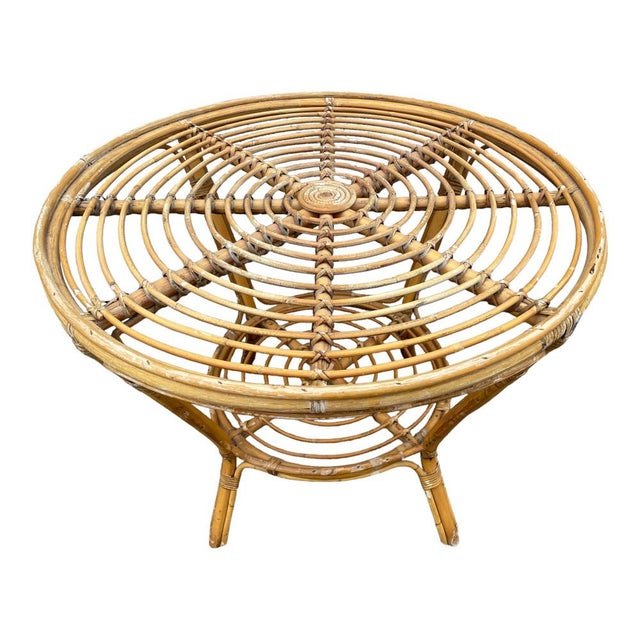 Rattan Armchairs & Table, 1960s, Set of 3 For Sale - Image 16 of 18