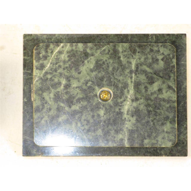 Trinket Jewelry Kye Ring Box Vintage Green Marble For Sale - Image 12 of 12