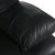 Nicoletti Black Modern Leather Loveseat For Sale - Image 9 of 11