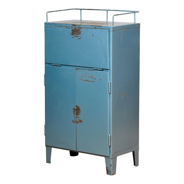 Vintage Industrial Four-Drawer Cabinet, 1975 For Sale