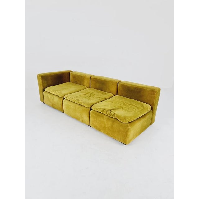 Textile Mid-Century Green Modular Sofa from Cor, 1970s, Set of 3 For Sale - Image 7 of 18