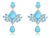 Nina Zhou 9.98ctw Aspire Lotus Turquoise Aquamarine Diamond Drop Earrings For Sale