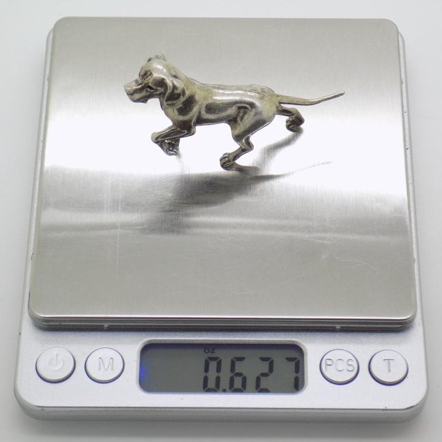 Large Vintage Handmade Silver English Pointer Dog, Italy, 1970s For Sale - Image 12 of 14