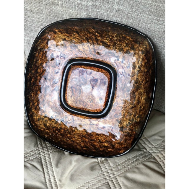 Metal Turkish Umber / Gold Decorative Plate Encased in Pewter For Sale - Image 7 of 13