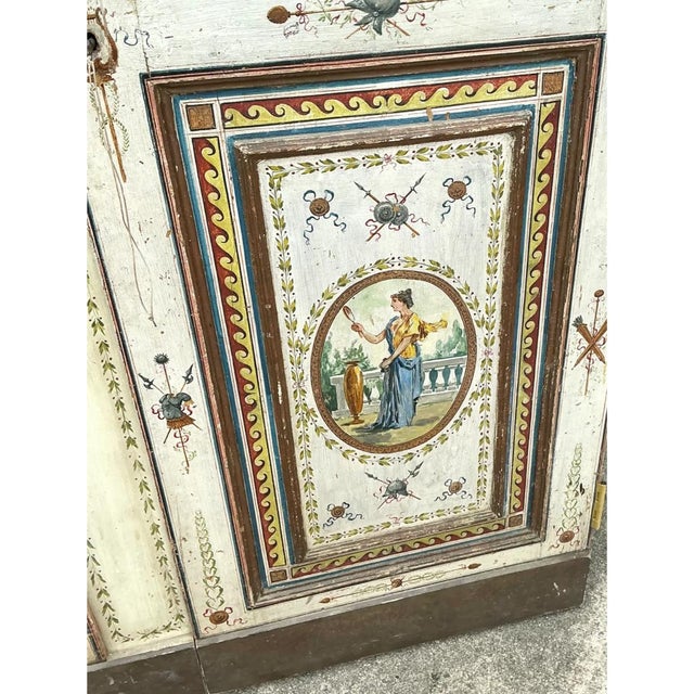 Vintage Neoclassical Painted Wood Armoire From the Estate of Lily Pulitzer For Sale - Image 4 of 12