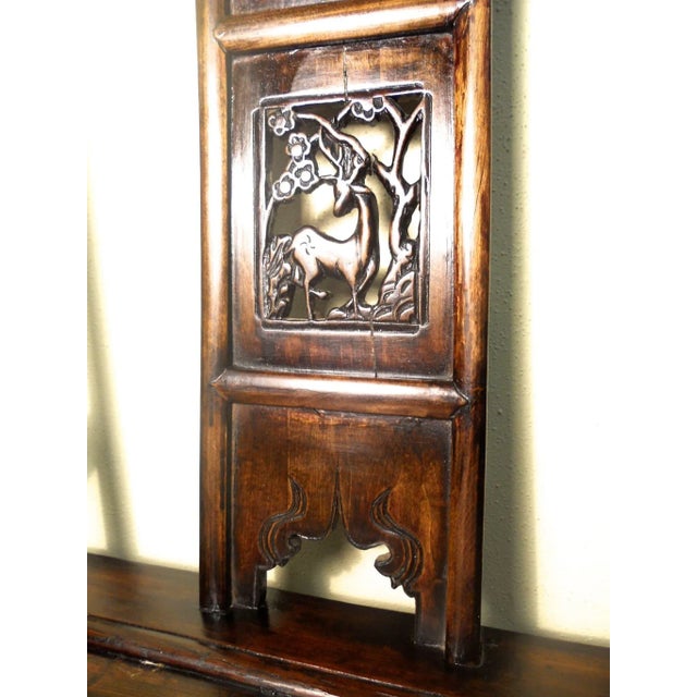 Brown Antique Chinese High Back Arm Chairs, Circa 1800-1849 - A Pair For Sale - Image 8 of 11