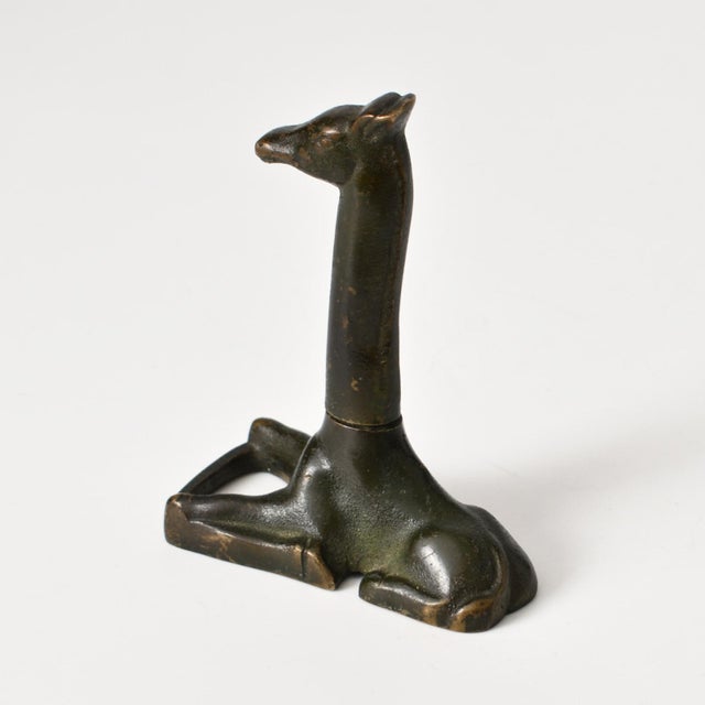 Art Deco Danish Bronze Giraffe Corkscrew by Kai Stage, 1930s For Sale - Image 10 of 14