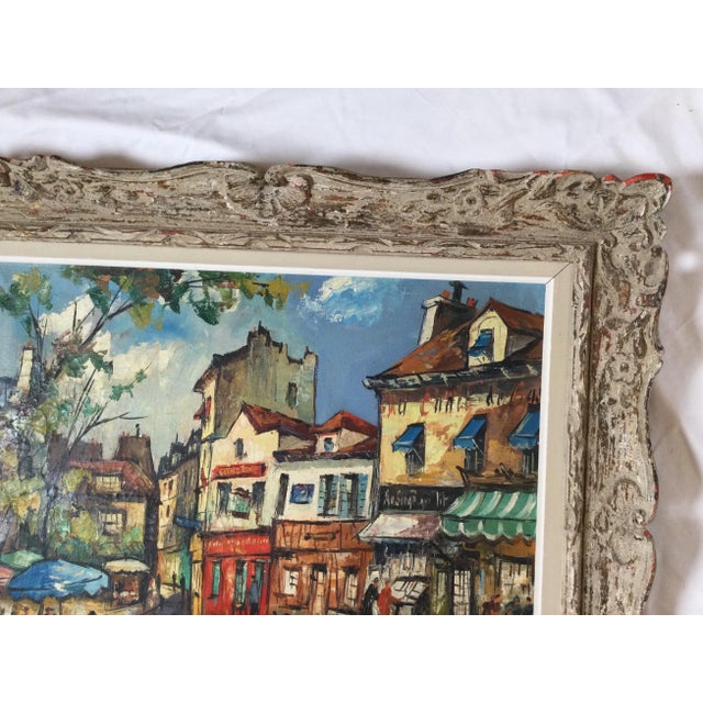 Mid 20th Century "Montmartre Paris" Oil Painting by Adrian Beauval, Framed For Sale - Image 11 of 13
