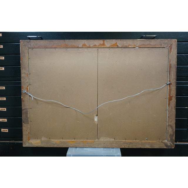 Black Antique Ernest C Rost Signed Home of Henry Longfellow Etching 34" For Sale - Image 8 of 11