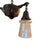 Such a great chandelier for any style home. Fabulous etched frosted iridized glass shades. Brass and bronze chandelier has...