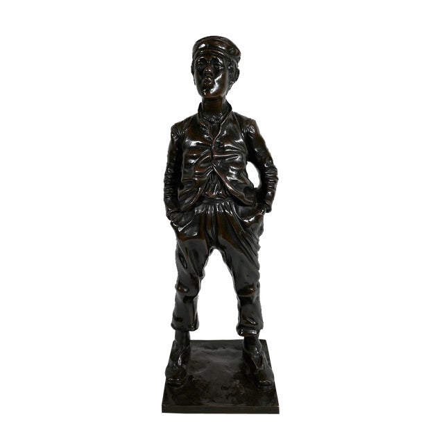 After H. Hertzberg, Le Siffleur, 19th-Century, Bronze For Sale