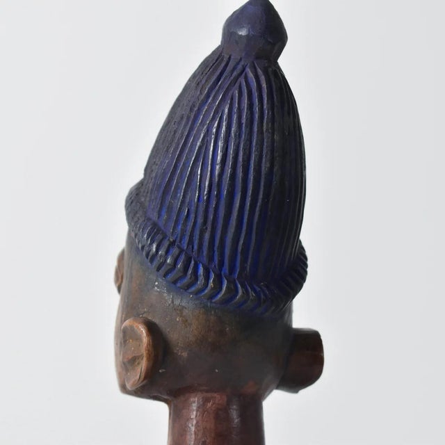 Wood Early 20th Century Yoruba Ibeji Female With Coral Necklace Figure Nigeria For Sale - Image 7 of 9
