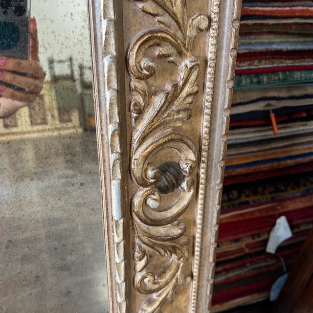 1990s Italian Hand Carved & Hand Painted Mirror For Sale In Dallas - Image 6 of 10
