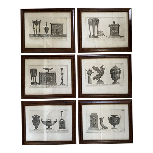 Framed Copper Plate Engravings Antique Prints Set of 6 Chairish