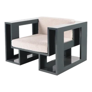 "Lil Bruda" Slate Grey Lacquered Club Chair Designed by Maximilian Eicke for Max Id Ny.
