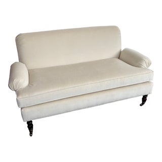 Custom Velvet Settee For Sale