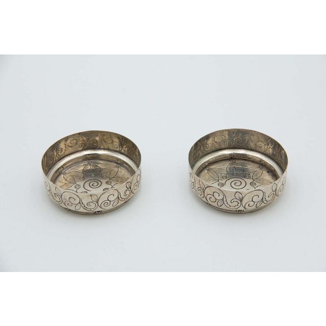 Silver Coasters, Set of 2 For Sale - Image 3 of 3