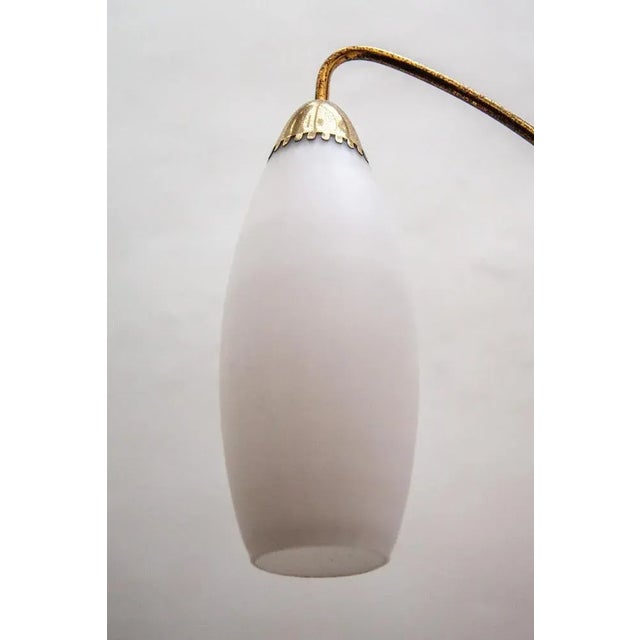 Opaline Glass Suspension Lamp, 1950s For Sale - Image 10 of 13