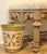 Vintage Italian Florentine Waste Basket,?Bin in Antique White and Gold. In the Mid-Century Modern and Hollywood Regency...