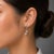 Modern Late 20th Century Pair of 14K White Gold Bezel Set Diamond Earrings For Sale - Image 3 of 3