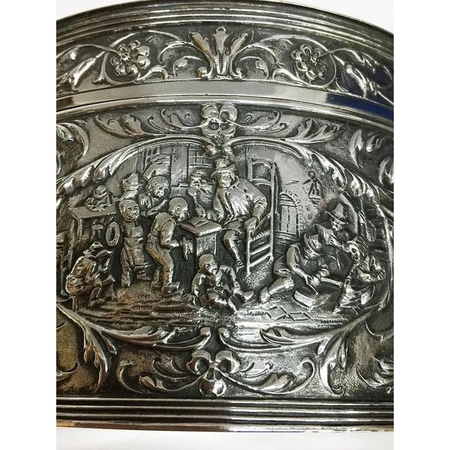 Silver Box with a Scene After Jan Steen's Tooth Puller, 1651 For Sale - Image 4 of 13