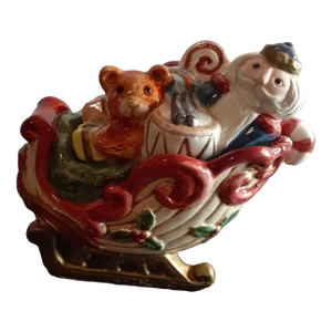 Vintage Fitz & Floyd Sleigh Jelly Jar