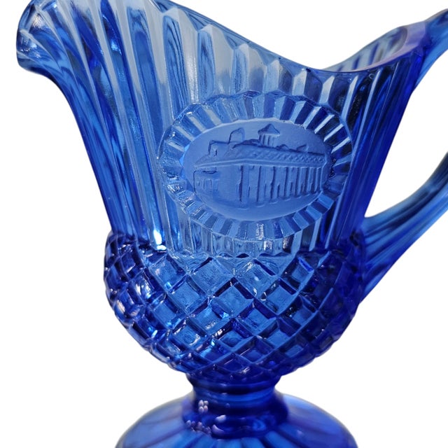 Mid 20th Century Avon Fostoria George Washington Martha Goblets & Pitcher Set of 3 For Sale - Image 5 of 11