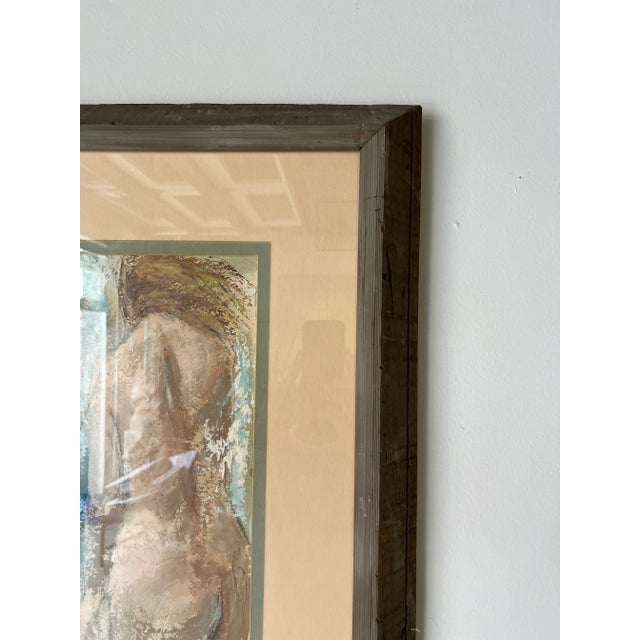 Brown 80's Kenne Impressionist Portrait of Two Nude Females -Oil Painting, Framed For Sale - Image 8 of 12