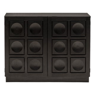 Belgian Brutalist Cabinet in Black-Stained Oak, 1970s For Sale