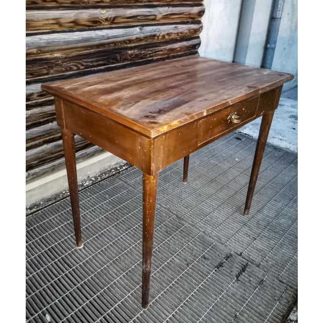 Art deco one-drawer console table to be fixed, complete with original key. Italy 1940 the table shows signs of age and...