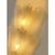 Contemporary luxury wall sconces in gold metal frame with three levels of "leaves" in murano glass and amber graniglia....