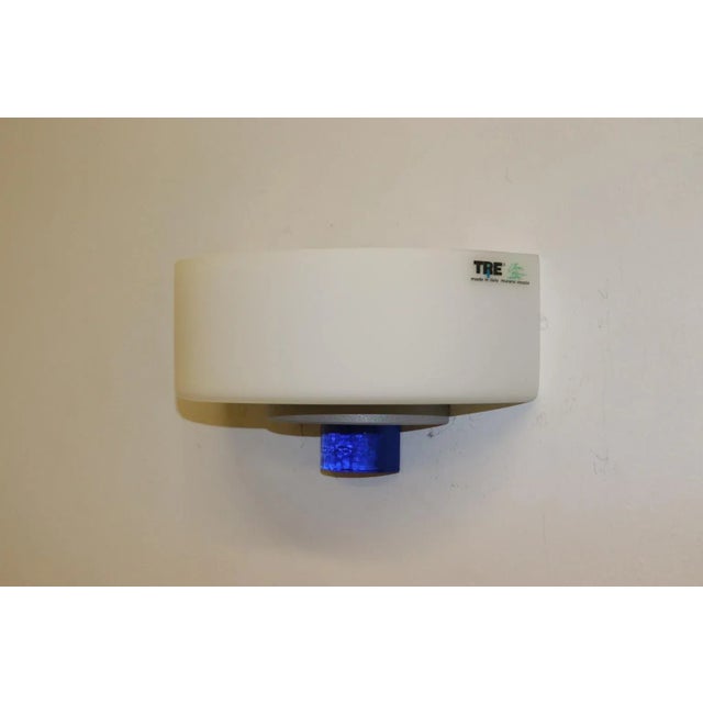 Mid-Century Modern Modern Carlo Nason Murano Wall Lamp White Glass For Sale - Image 3 of 11