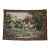 Vintage French Cottage Scene Tapestry W/Border For Sale