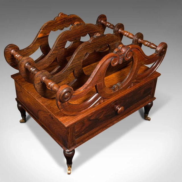 Early 19th Century 1820s Antique Regency English Canterbury Stand For Sale - Image 5 of 11