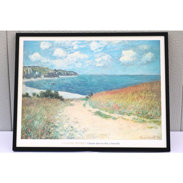 Fabulous art print of Claude Monet's famous 1882 Impressionist painting, Path in the Wheat Fields at Pourville (Chemin...