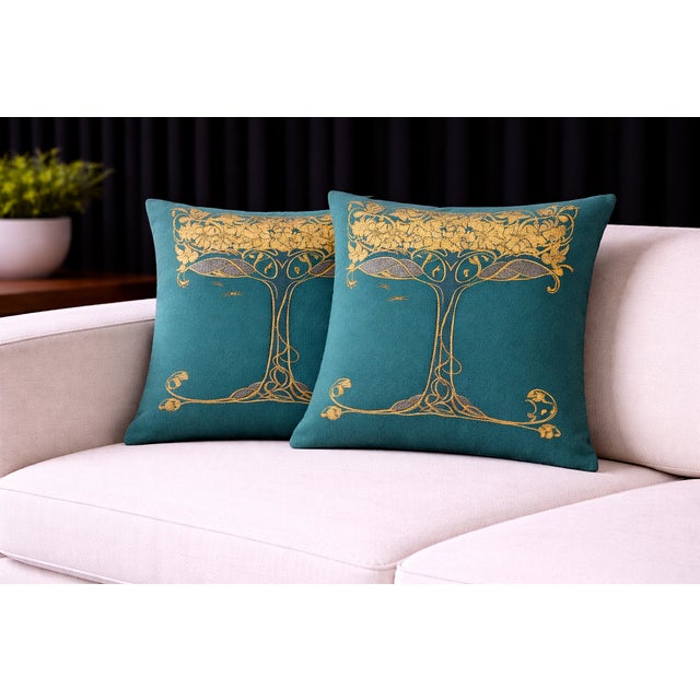 2020s Exquisite Luxury Arts & Crafts Sofa Cushions/ Pillows Cushion Cover With Insert For Sale - Image 5 of 5