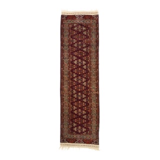 Antique Fine Turkmen Tribal Runner 2’11” X 8’11” For Sale