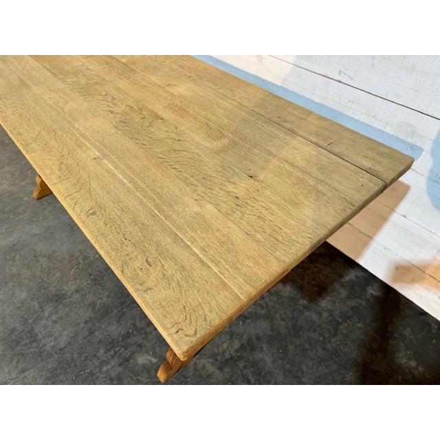 Oak Farmhouse Dining Table, 1925 For Sale - Image 6 of 10