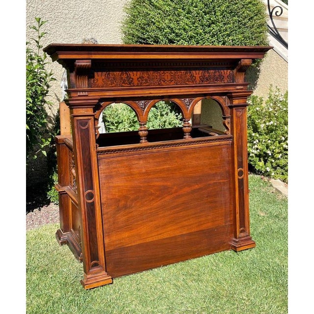 Carved Walnut Bench by Honoré Dufin For Sale - Image 11 of 13