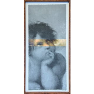 Francisco Vital "Raphael Botticelli. 'Cherubs Virgin Mary'" Contemporary Pixel Figure Painting, 2021 For Sale