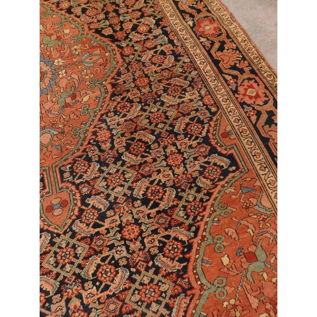 1900s Antique Persian Farahan Rug For Sale - Image 4 of 13
