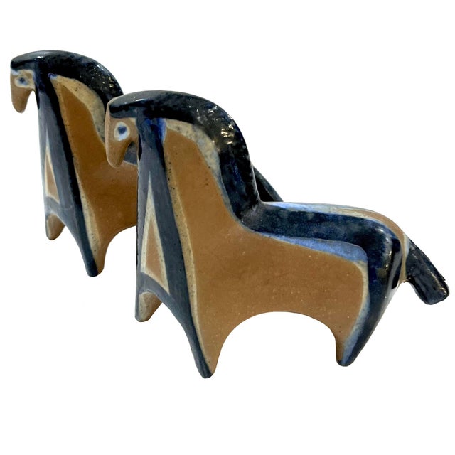 1960's Lisa Larson - Gustavberg - Swedish Lilla Zoo Horses - A Pair For Sale - Image 11 of 12