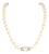 Diamond South Sea Akoya Pearl Necklace 14k White Gold Certified For Sale