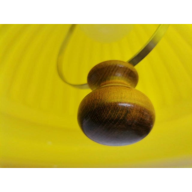 Large Ribbed Glass Pull Down Pendant, 1970s For Sale - Image 16 of 18